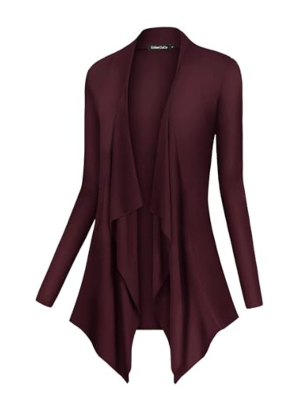 Women's Drape Front Open Cardigan Long Sleeve Irregular Hem